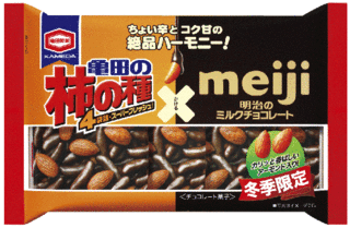 亀田の柿の種チョコ&アーモンド.gif
